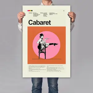 Cabaret Inspired Poster, Vintage Poster, Retro Poster, Midcentury Art, Mid-Century Modern Halloween Poster