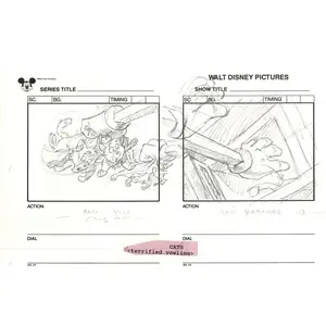 Chip n Dale Rescue Rangers Original Production Animation Storyboard Walt Disney FIRST EPISODE 1988 A148