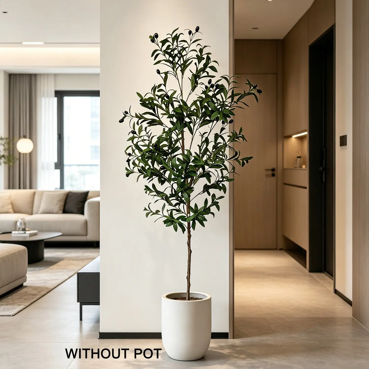 120-180cm Artificial Olive Tree Modern Minimalist Fake Plant, Home Decor Garden, Suitable for Living Room Balcony Party Scene Decoration