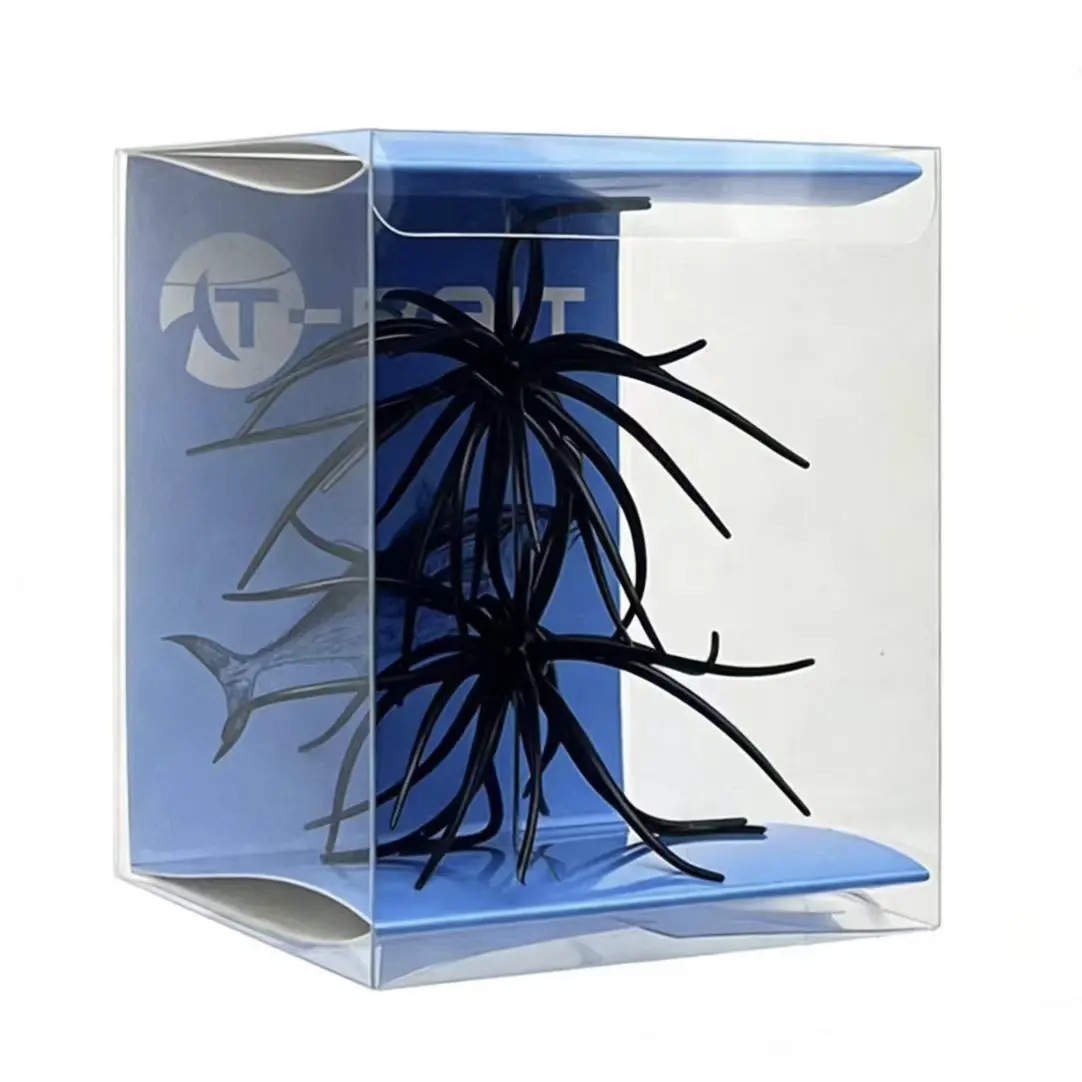 2 Pack 2.8g Sea Urchin Shape Soft Fishing Lures, Multi Whisker Tentacle TPE Swim Baits Box Pack, Artificial Worm Creature Bait for Trout Panfish Perch Freshwater Micro Fishing Tackle