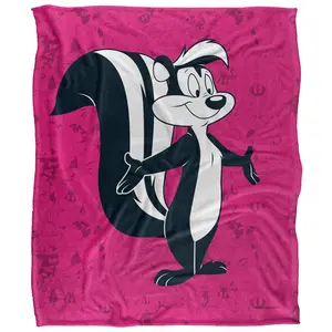 Crazy Tunes Pepe Le Pew Blanket Printed Blanket Soft Flannel Blanket for Sofa Bed Warm Lightweight for Boys Girls Adults 50 inches x 40 inches