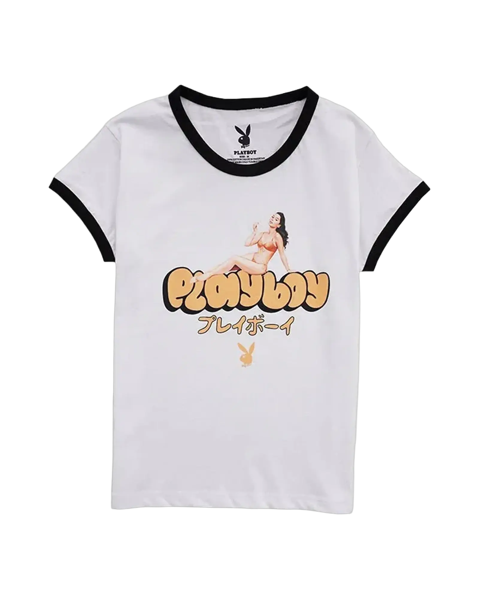 Playboy Retro Bunny Ringer Tee