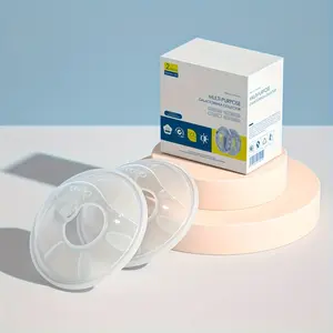 2pcs Soft Silicone Breast Shield, Breast Milk Collector & Nipple Protectors, Reusable Nursing Pad for Breastfeeding, Portable Milk Saver, Removable Breast Pads