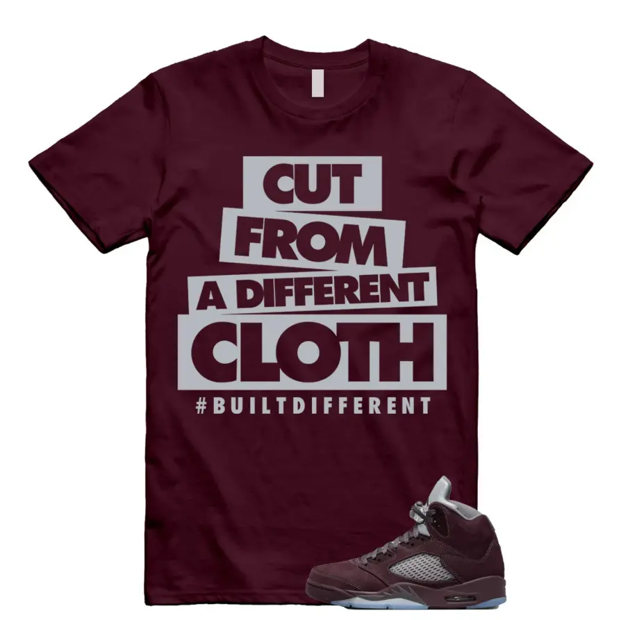 CLOTH T Shirt to match 5 Retro Deep Burgundy Light Graphite Metallic Silver, 5 Burgundy Outfit, Graphic Tees, Womenswear Top T-Shirt