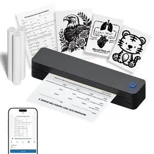 POLONO D830 Portable Printer Wireless Bluetooth Thermal Inkless Printer for 8.5"x11" US Letter Compatible with iOS Android Laptop for Office Car Home Tattoo Stencil Printing