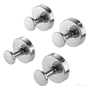 Waterproof Suction Cup Hooks 2-Pack - No Drill Bathroom Hardware, Shower Suction Cup Hanger for Towel, Robe - Bathroom Kitchen Door Organizer, Wall Storage Solution, Shower Hooks Suction Cup