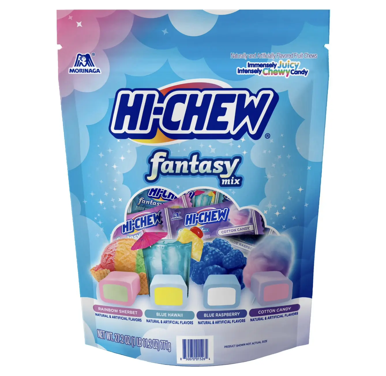 27 oz BAG! - HI-CHEW Fantasy Mix Variety Pack Chewy Candy Snack, 27.2 oz. Individually Wrapped