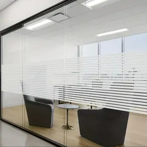 Static Cling Glass Window Privacy Film Roll, Non-Adhesive Frosted Design, Ideal for Office Meeting Rooms, Home Kitchen, Decorative Use