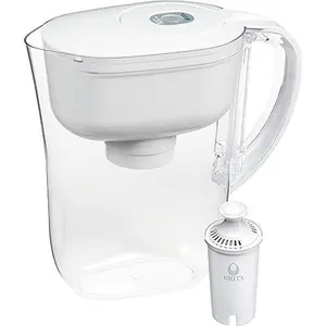 Brita Metro Water Filter Pitcher with SmartLight Change Indicator, BPA-Free, Replaces 1,800 Plastic Water Bottles a Year, Lasts Two Months, Includes 1 Filter, Small - 6-Cup Capacity, White