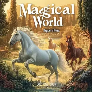 New Bestselling Magic Horse Coloring Book, Creative Drawing Activity Workbook, Fun Color-In Art Journal, Perfect for Kids & Adults