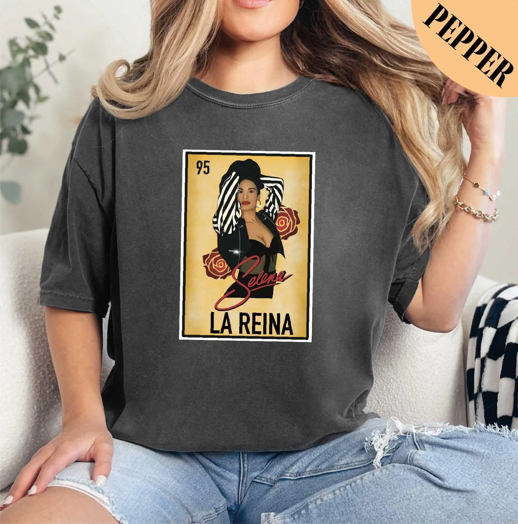 Women's Como La Flor Selena Quintanilla Short-Sleeve Casual Cotton T-Shirt, 90s Music Merch Top, Gift for Fans, Unisex Comfort Wear, Shortsleeve, Tshirt