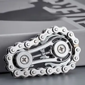 Cool Sprockets Fidget Chain Hand Roller, Assemble Fidget Spinner Ring Toys for Kids Adults, Metal Handheld Sensory Bike Chain Gears Cube, EDC Stress Relief Fidget Toy Kinetic Desk Office Gift, Stress Relieving Accessory, Stress Relief Gadgets