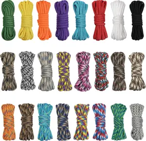 24 Colors 10  Paracord Cord Multifunction Paracord Ropes 550lb  Paracord Random Combo Crafting Kit, for Making Lanyard, Bracelet,  , Idea for
