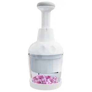 Pampered Chef Food Chopper – Tear-Free Onion Chopping, Stainless Steel Rotating Blade, Mess-Free Design, Dishwasher Safe
