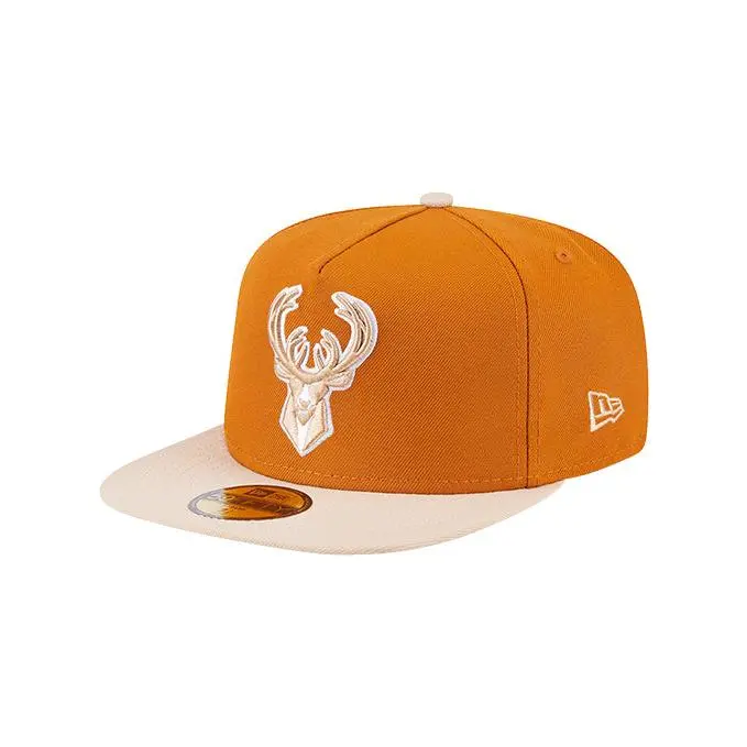 New Era Color 59Fifty Pack 2-Tone Orange Milwaukee Bucks Fitted Hat