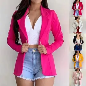 Women's R2025 formal women's office suit pocket jacket loose women's clothing