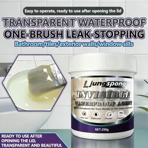 Invisible Waterproof Agent 250g/ounce, Multi-Functional Transparent Glue for Bathroom Roof Exterior Leaks Repair, Compatible with Concrete