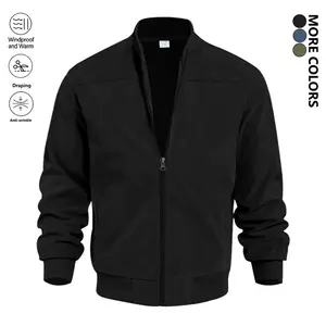 Clean Gent men’s casual slim-fit solid-color suede leather long-sleeve jacket; skin-friendly, soft, and comfortable fabric; soft suit jacket; mature and elegant; available in multiple colors; casual retro-style jacket with slant pockets; a classic men’s v