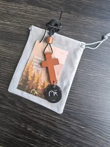 EWOPT Christian Car Mirror Pendant - Bible Verse Cross for Peaceful Drives with NFC Technology & Faith Gift Idea