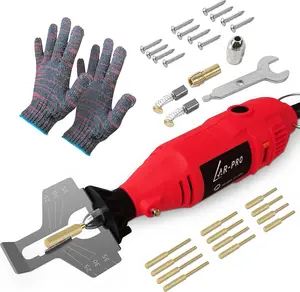 Electric Chainsaw Sharpening Kit 110V/180W, High-Speed Chainsaw Sharpening Tool, Includes 5-Speed Chainsaw Chain Sharpener with 3 Sizes  Sharpening Wheels and Angle Adjustment Guide