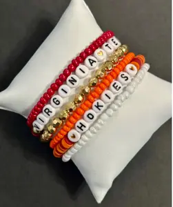 Virginia Tech Inspired Heishi Stackable Bracelets set or Stanley Cup Accessory