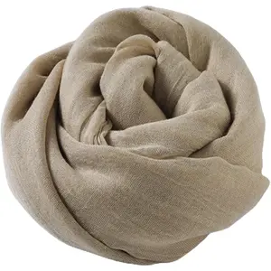 Womens Fashion Long Scarf Linen-Cotton Pure Color Large Soft Scarves Shawl Beautiful Shawl Wrap for Beach 200 X130 CM