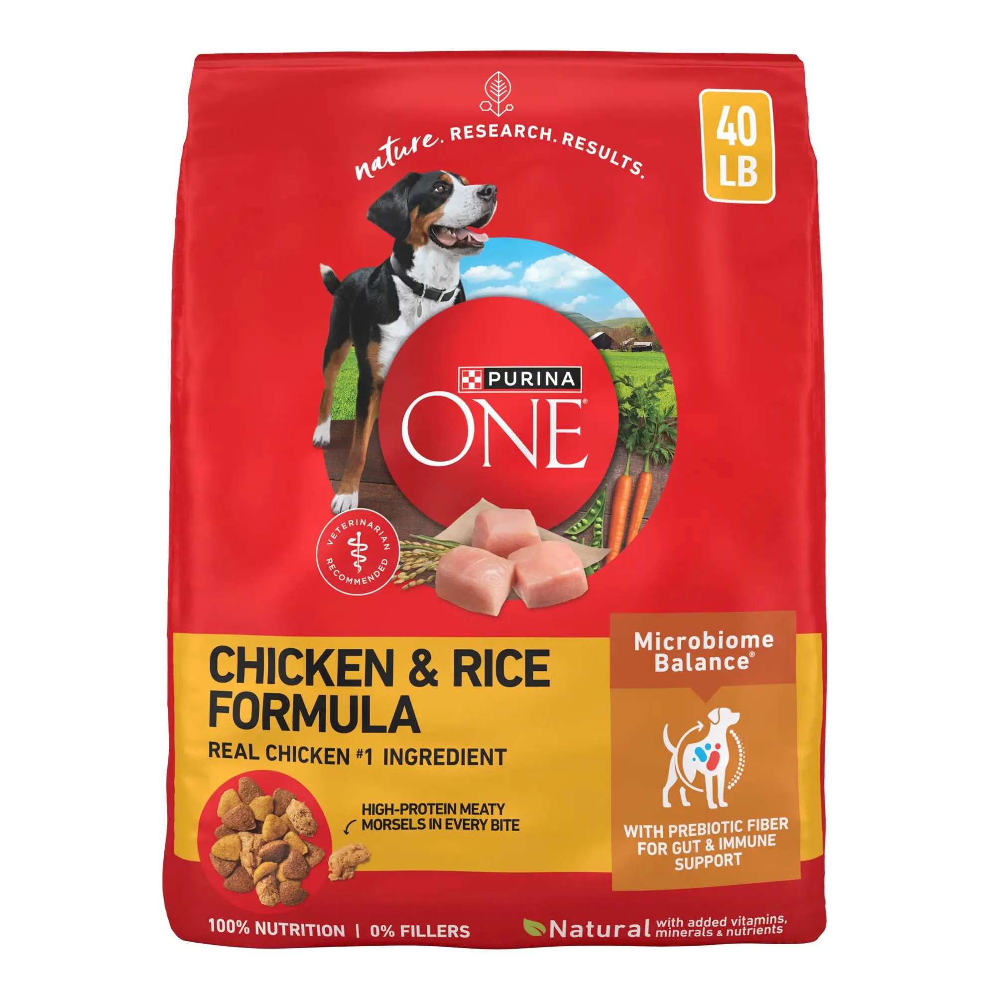 Purina One Dry Dog Food for Adult Dogs High Protein, Real Chicken & Rice, 16.5 lb Bag