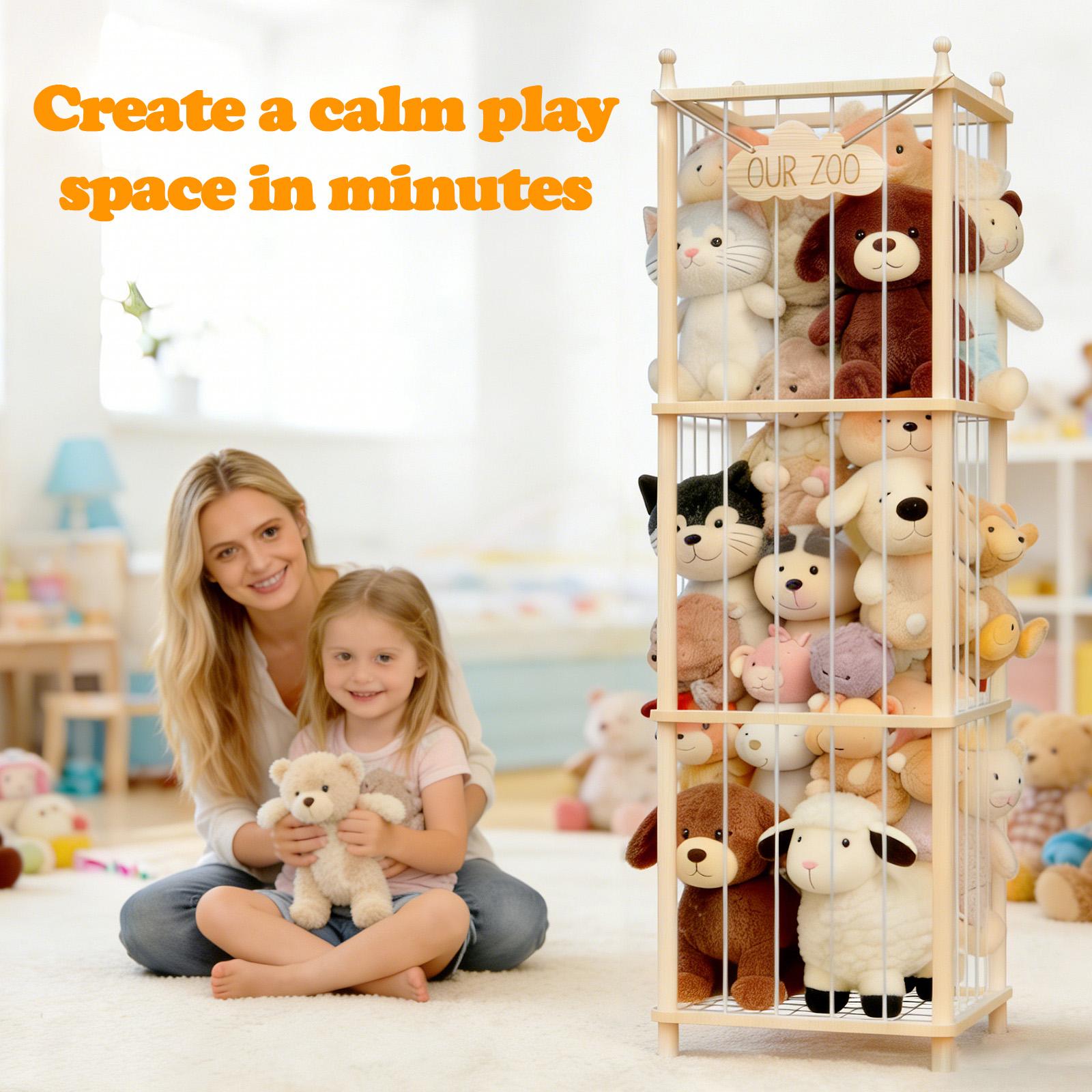 COZPAW Kids Bookshelf and Toy Storage, 4 Tier Toddler Bookshelf with Movable Drawer 5 Sling Pockets, Montessori Book Shelf for Kids Room, Playroom, Nursery (Oak)
