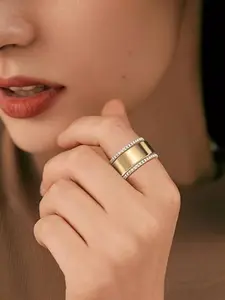 14K Gold Plated Stacking Rings for Oura Ring Gen 4/Oura Ring Gen 3, Cubic Zirconia Simulated Diamond Stack Rings for Wome, Stackable Rings