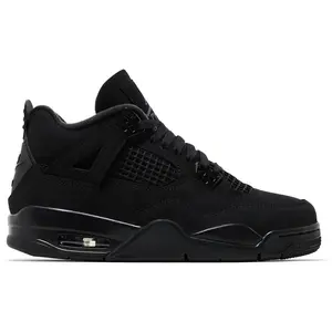Jordan 4 Retro Black Cat 2025 Youth / Women's Perfect Casual Daily Lifestyle Sneaker Fashion Footwear Gym Walking Shoe Running Sneaker