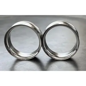 PAIR of Stunning 316L Surgical Steel Internally Threaded Tunnels/Plugs  - Gauges 8g (3.2mm) thru 1" (25mm)