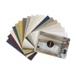 TWOPAGES Jawara Linen Cotton Fabric Swatch Booklet for Bedroom and Living Room Curtains, Long Drapes, Modern and Simple Design, Household Textiles Interior Decoration