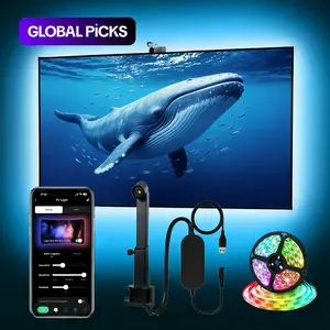 USB Powered TV Background Atmosphere Light, RGB Color Changing LED Light Strip, Smart LED Lights for Home Theater, Party, Festival