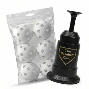Tee Popper 6 Ball Bundle - Baseball Training Hitting Aid with 46" Pop Height & 3-Second Dwell Time for Solo Drills