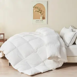Down Comforter  Size, Luxury Extra- Duvet Insert,   Bed Comforter with Ultra-Soft   Case (68x90 Inch,  White)