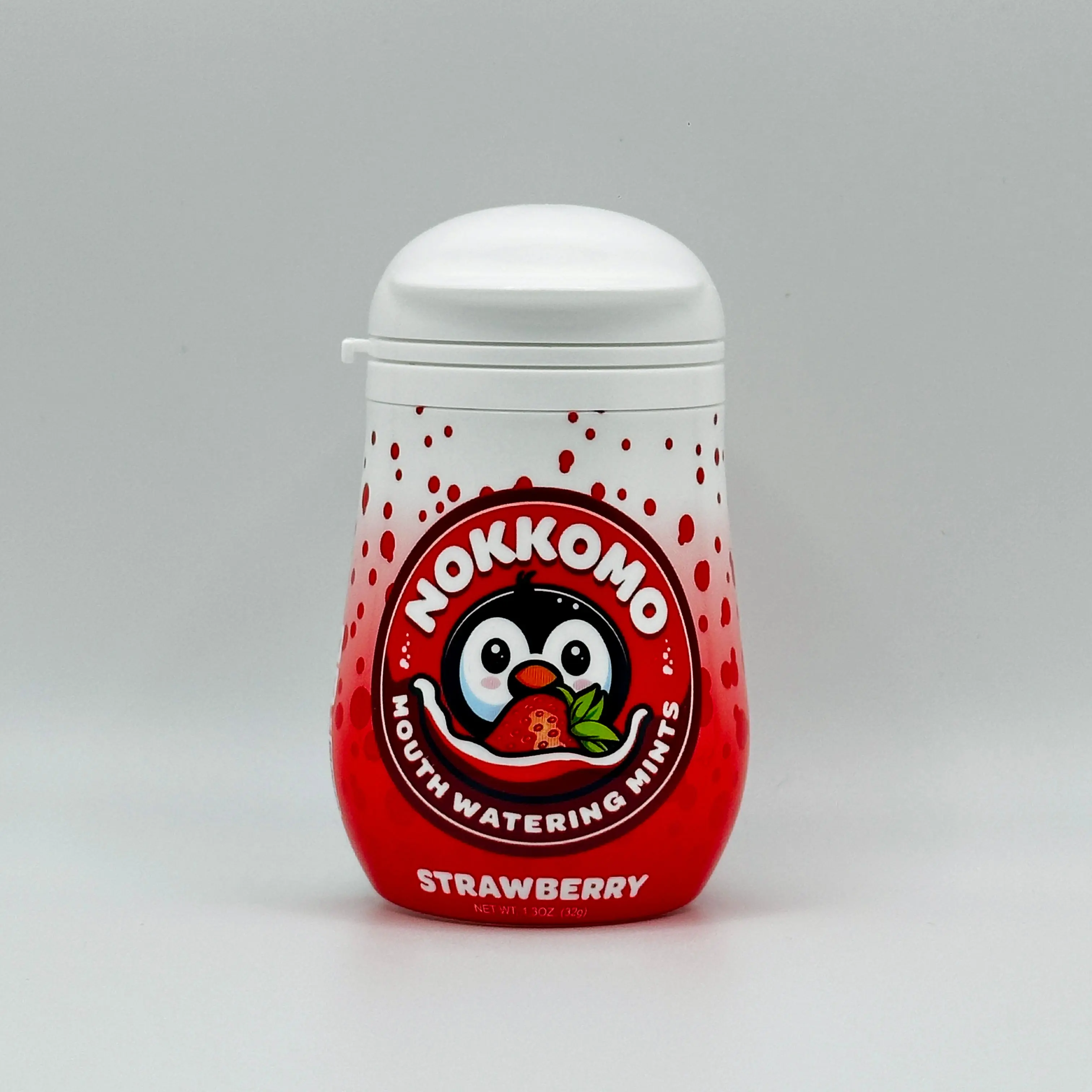 Nokkomo Mints Strawberry Fizzy Mints for Cotton Mouth Relief