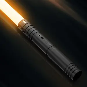 RGB Light Saber Toy Sword, 20 Color LED Glowing Sound Effects, USB Rechargeable, Dual Blade Connection, Detachable Light Saber, Perfect for Halloween Christmas Party Gifts, Portable Rechargeable Lightsaber