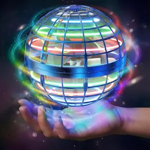 Fly Orb Hover Ball Floating Boomerang Spinner Drone Balls - Cool Toys Gifts for 3-10 Year Old Boys & Girls (Blue)