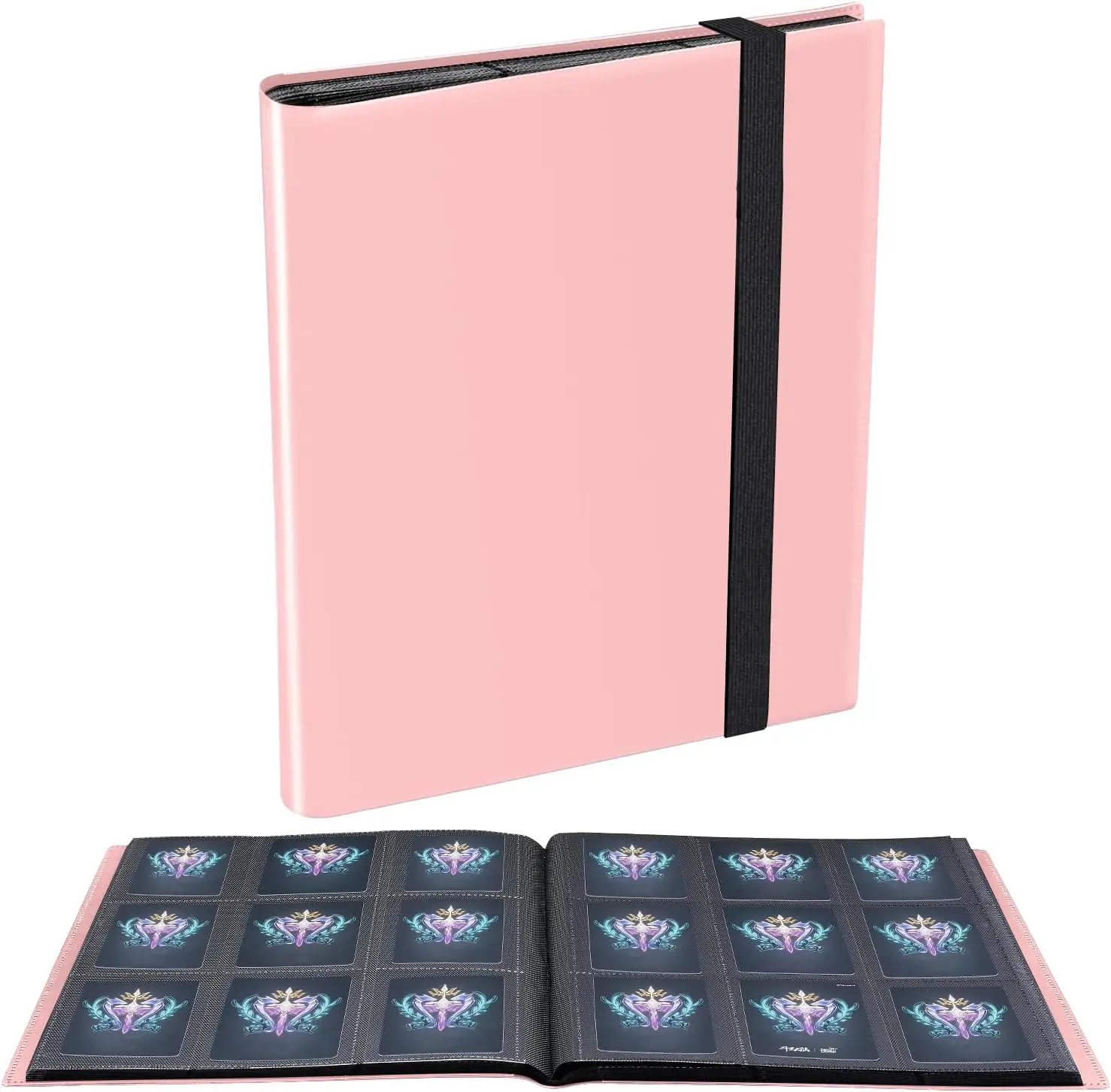 360 Pocket Trading Card Binder, 9 Pocket Side Loading Card Collection Album with Protective Sleeves for Sports Cards, Game Cards & Collectible Cards