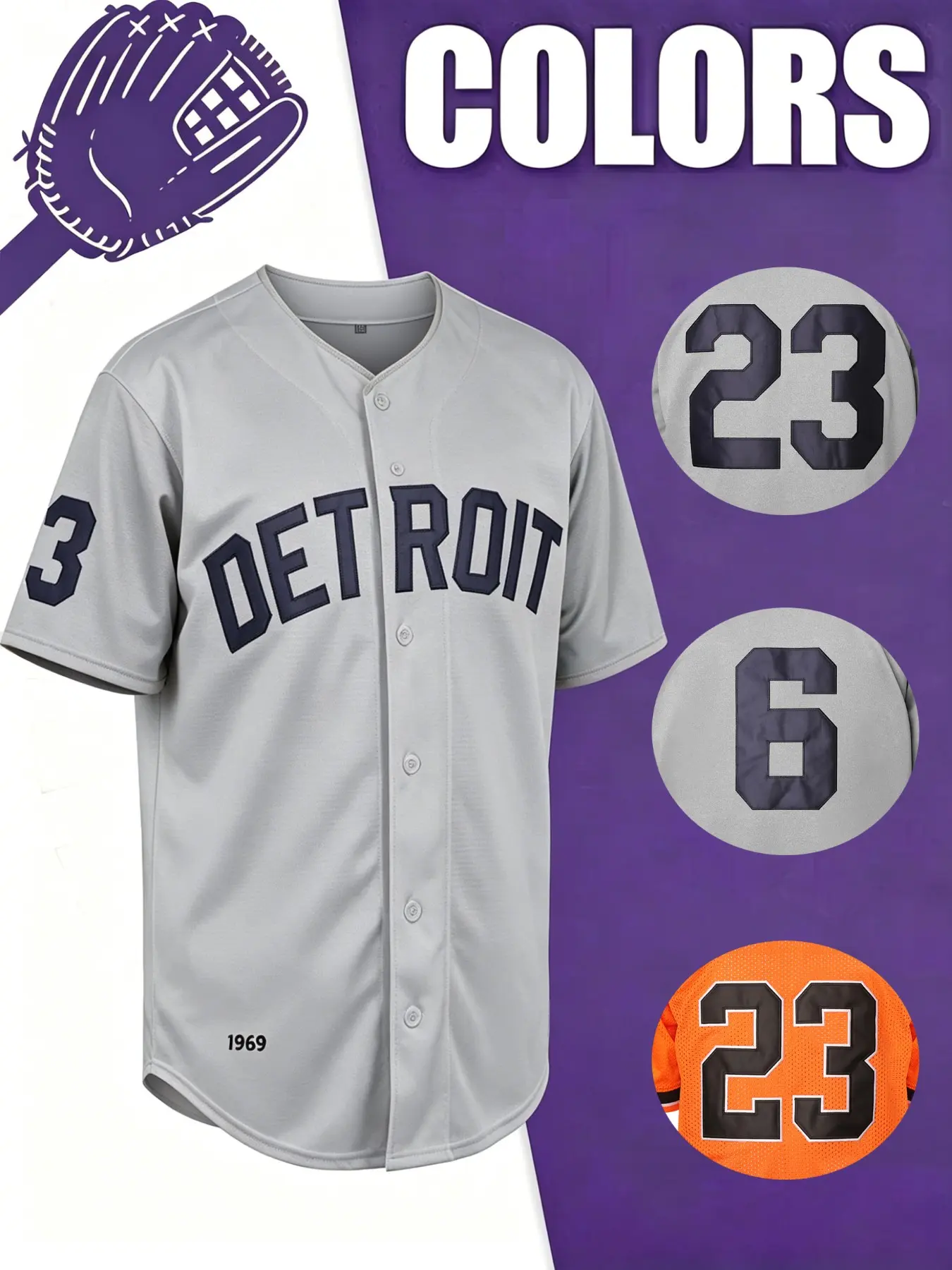 Baseball Jersey for Men, Sport Jersey, Sports Clothing, Quick-Dry Dry Fit Short Sleeve Design, High-Quality Experience, Unique Field Style, Perfect for Spring & Fall