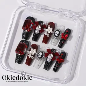 Okiedokie BLACK-EYED SUSAN Collections Handmade Press On Nails 10PCS