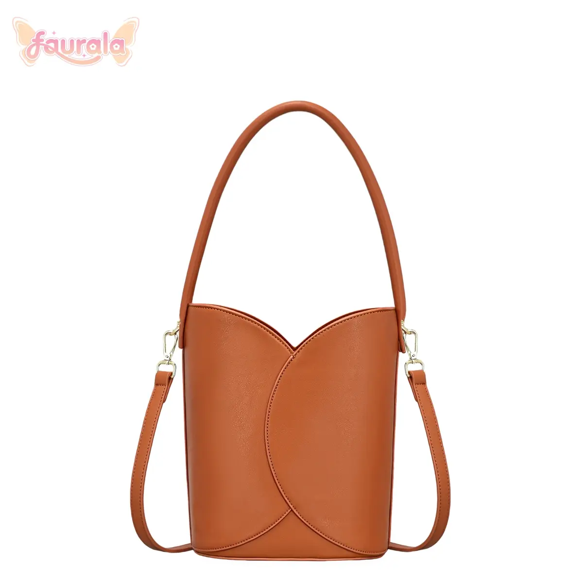 FAURALA |Clearance Sale| Women's Shoulder Bag Crossbody Bag, carrying large capacity leather shoulder bag for daily work, detachable adjustable shoulder strap with chain buckle, Modern Aesthetic and fashionable multifunctional bucket bag