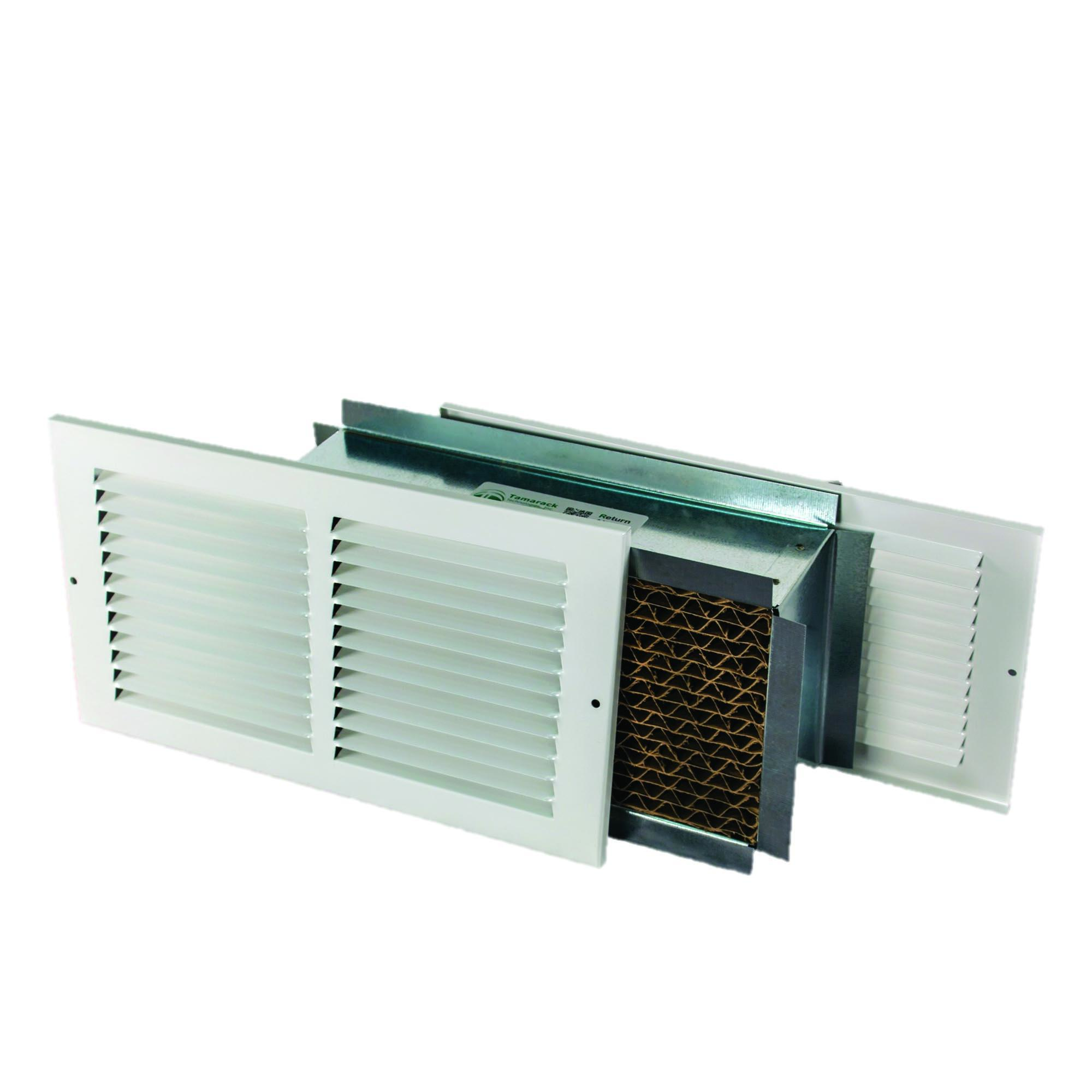 Tamarack Retro-fit Metal Return Air Pathway - 14x6 in. Wall Vent with Baffle Material, BPI Listed, Easy & Expandable Installation, Mitigates Noise & Light Transmission, Eliminates Hot & Cold Spots, Mitigate Noise And Light Transmission, Noise And Light Tr