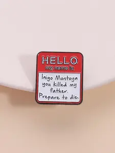 Letter Pattern Brooch, Metal Pin, Fashion Accessories for Women & Men