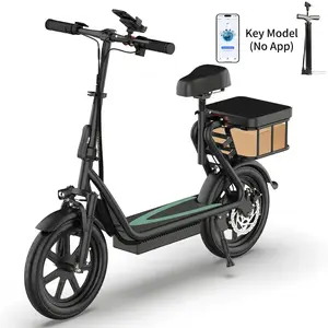 【AOVOPRO-VOLTVOGUE】ESBS Electric Scooter, Peak Power 750W, Top Speed 22 mph, Battery 10.5-22.5Ah, Driving Range 20-60 Miles, Adjustable Height, Electronic Brake, 14-inch Inflatable Tires.