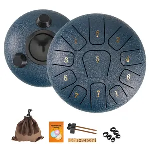 Miwayer 6-Inch Steel Tongue Drum - 11 Notes Ethereal Music Drum- Mindful Sound Therapy and Relaxation Does not apply