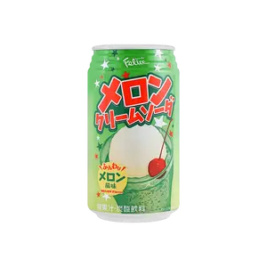 FELICE Japanese Melon Cream Soda - 350ml Sparkling Carbonated Drink, Refreshing Japanese Soda
