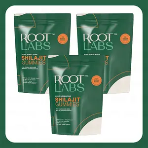 Root Labs Pure Himalayan Shilajit Gummies 120 Wrapped Chewables with KSM 66 Ashwagandha No Added Sugar Edible Supplement for 1 Month