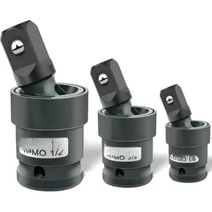 3 count Impact Universal Joint Socket Swivel Set, 1/4", 3/8", 1/2" Drive Socket Extension Set, Cr-Mo Steel Universal Joint Adapter