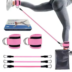 Ankle Resistance Bands with Cuffs for Leg & Lower Body Workout Equipment Kickbacks Hip Fitness Training Exercise Bands for Glute Activation Women